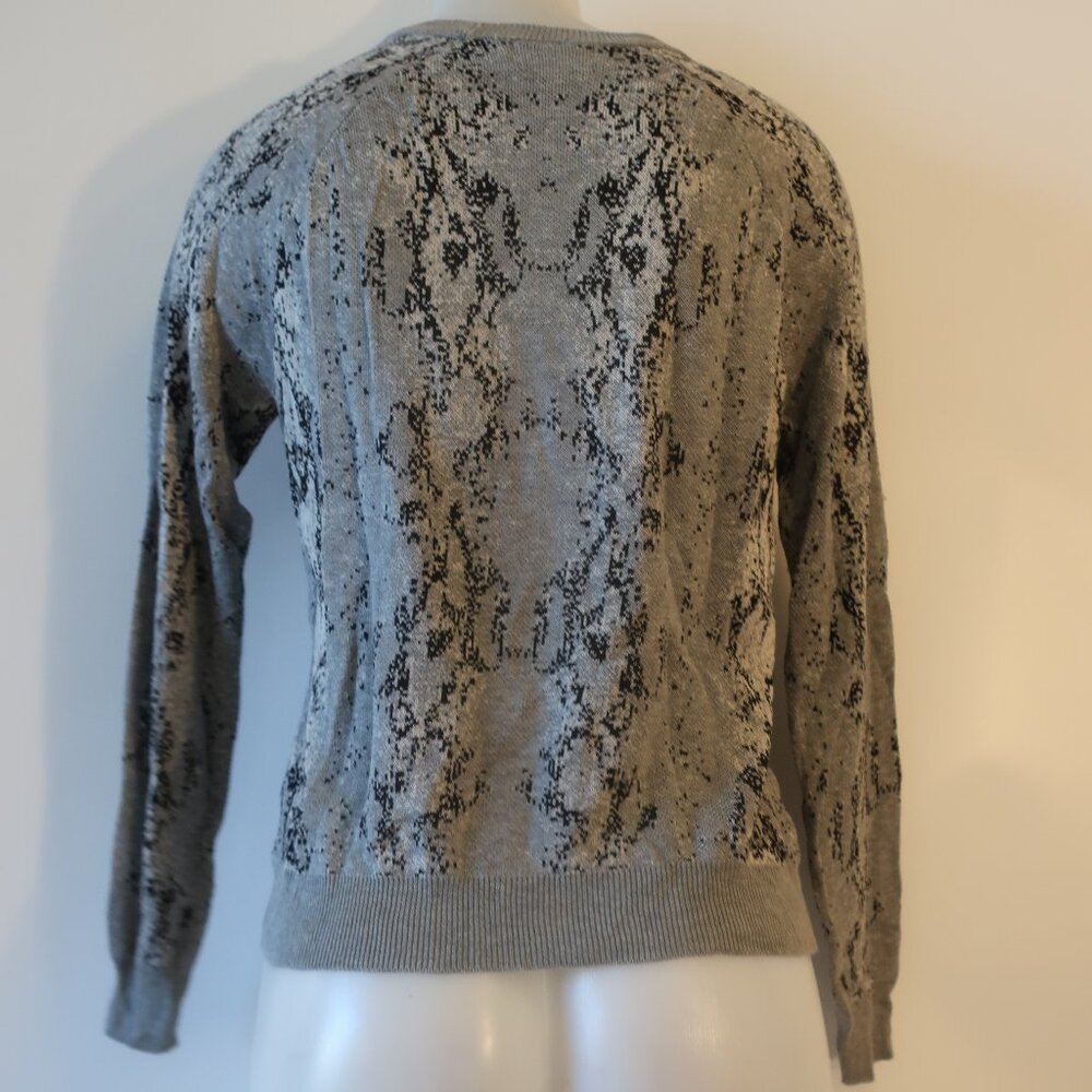 Womens Monrow Gray Black Cotton Python Print Swea… - image 7